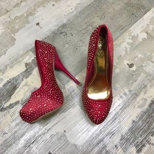 Crystal red heels